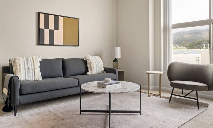 South San Francisco Apartment | Hip South SF 1BR w/ W/D, Gym, Pool, next to BART & TJ, by Blueground