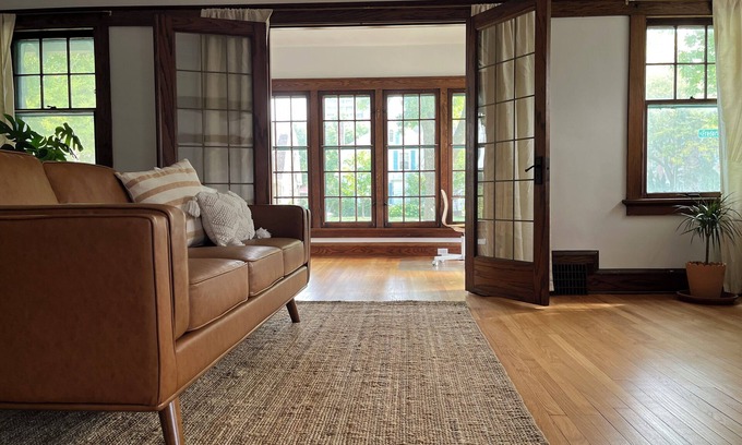 Downer Woods House | Historic Charm Near Lake Michigan & UWM — Spacious 1920s Lower Flat