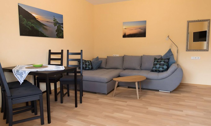 Iphofen Apartment | Holiday Apartment 'Riesling' with Private Balcony, Shared Terrace