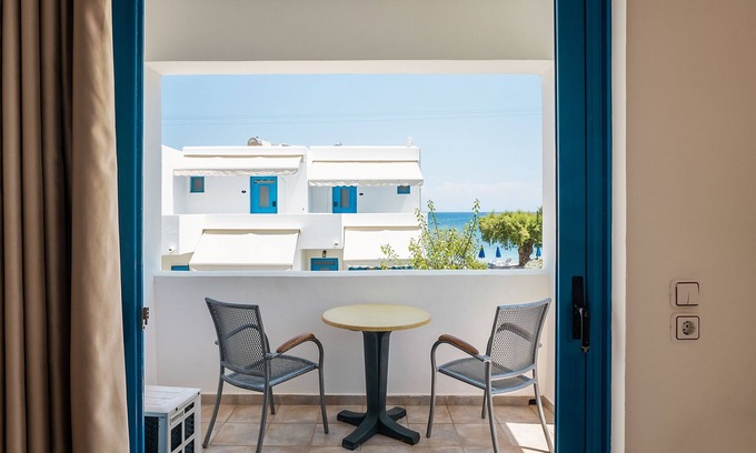 Tilos House | Holiday Home 'Livadia Beach Studio B ' with Sea View, Wi-Fi and Air Conditioning
