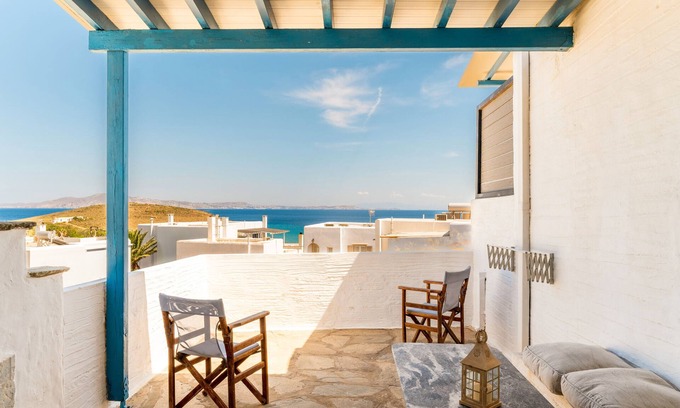 Agios Ioannis House | Holiday Home 'Porto Galini Tinos Myrsini 106' with Private Terrace, Wi-Fi and Air Conditioning