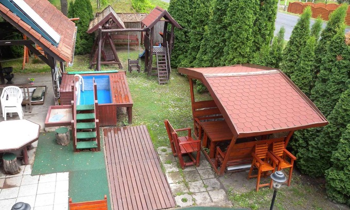 Fonyodliget House | Holiday home with pool, children's swing and slide