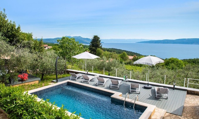 Drenje House | Holiday house LENU with Pool and amazing sea view