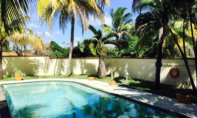 Calodyne House | Homerez - Nice bungalow 500 m away from the beach for 2 ppl. with swimming-pool