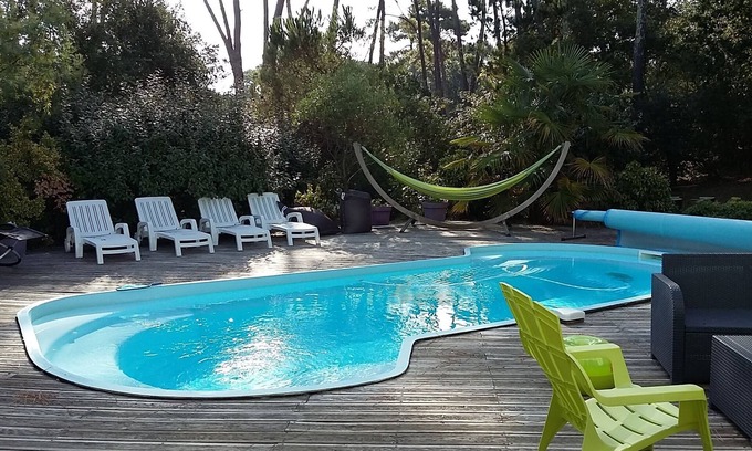 Les Estagnots House | HOUSE 4 * 6 /7P with heated pool, SPA, 600 m beach, 400m Lake Hossegor, Golf