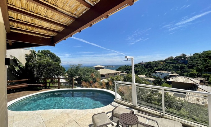 Joao Fernandes House | House w/view barbecue and pool 600m from João Fernandes beach