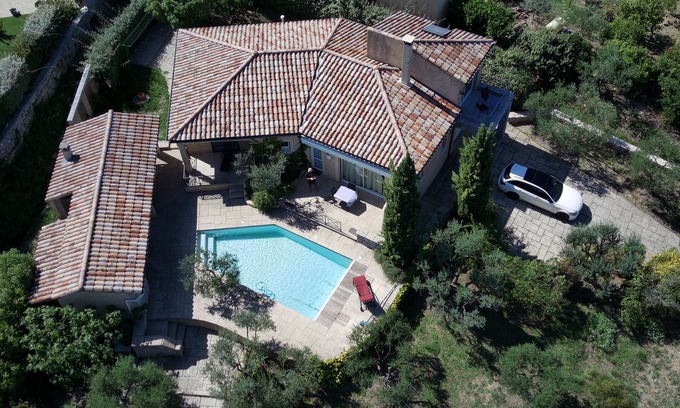 Les Vans House | House with panoramic views, heated pool. 4-star national rating.