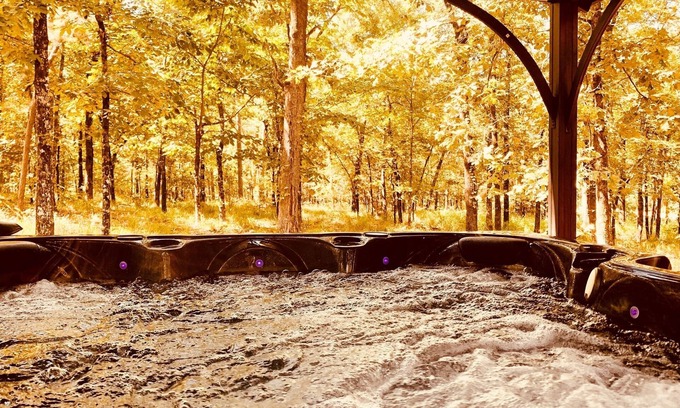 Ringold Cabin | Huge fire pit, NEW hot tub, outdoor deck, quiet area, less than a mile to lake