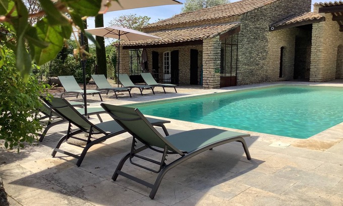 Cabrieres-d'Avignon Other | Ideally located apartment with swimming pool, breathtaking view of Gordes, Mont du Lubéron