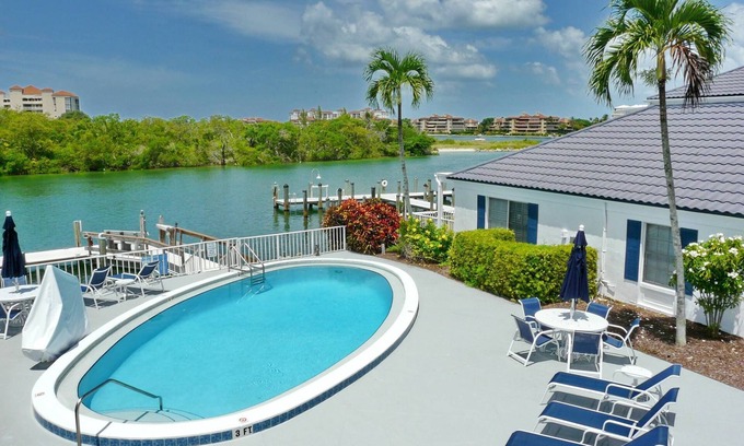 Marco Island Condo | Incredible Waterfront View, Pool, Wildlife, Snook Inn Steps Away, Fishing, Docks
