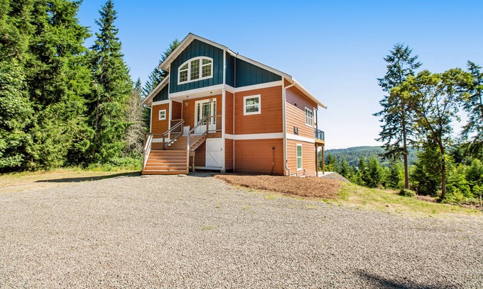 Port Ludlow House | Inviting, dog-friendly home with spacious deck, & firepit