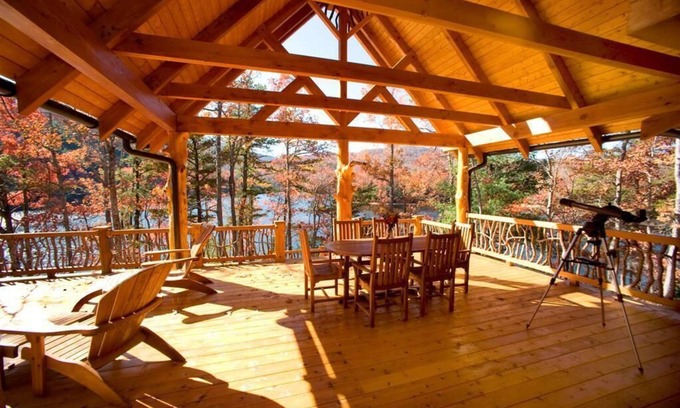 Tuckasegee Cabin | “Island Lodge” Surrounded By Water- Private Peninsula/Island Great Decks