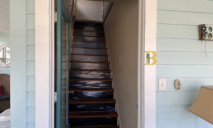 Northern Lower Peninsula Apartment | Jimmy's Beach House "B" Located just 1 block from Ludington's city beach.