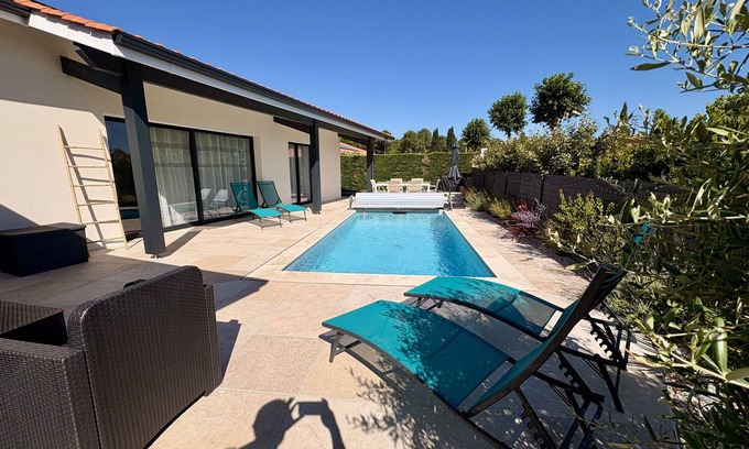 Biscarrosse Villa | Jolie Contemporaine 6 personnes avec Piscine à Biscarrosse (222)
