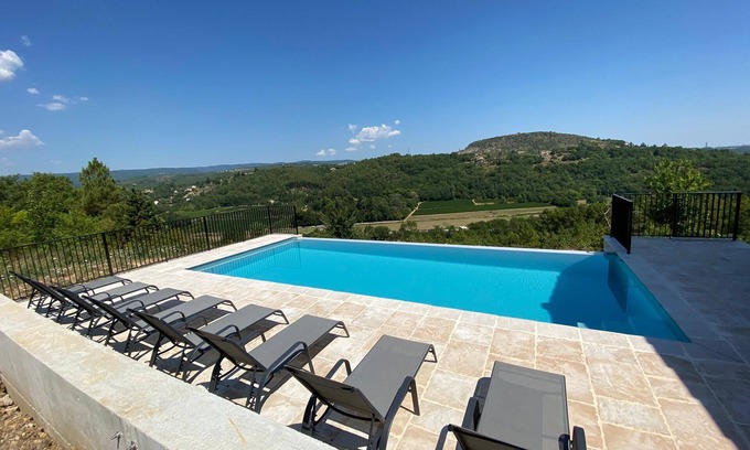 Chassagnes Villa | La Cigale, beautiful villa with infinity pool and breathtaking views