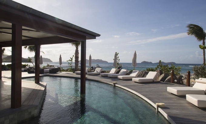 Anse de Lorient Villa | La Plage in Lorient by Personal Villas - Beachfront, 65 Ft Long Heated Pool