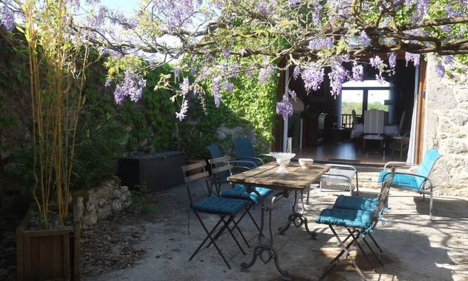 Loubressac House | La Sagnarde, Loubressac. Terrasse intime