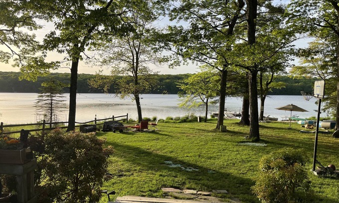 Milford House | Lake front on glacial lake, swimming, boating, fishing. Floating dock