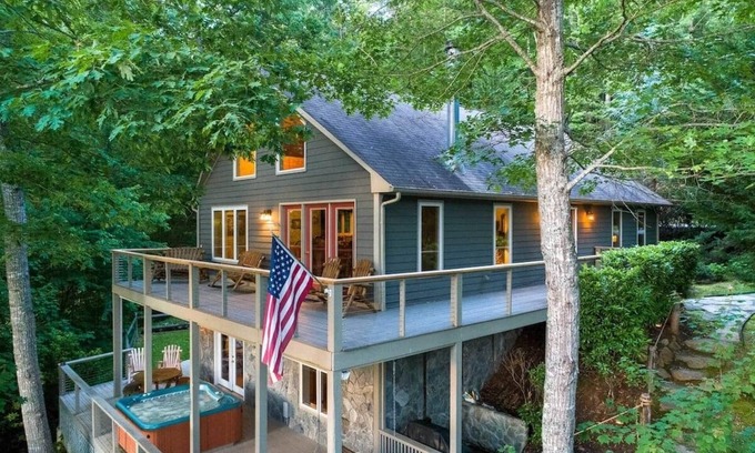 Tuckasegee House | Lakefront 5BR w/Private Dock, Hot Tub, Game Room, EV Charger – Near WCU & Sylva