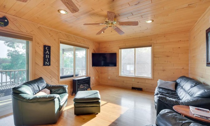 Birchwood House | Lakefront Birchwood House with Deck and Fire Pit!