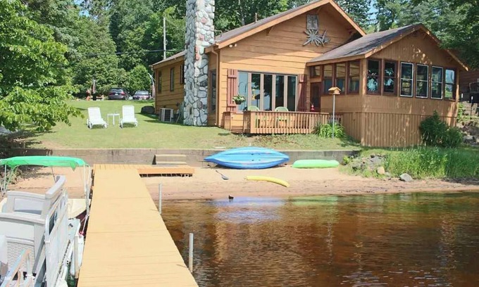 Superior House | Lakefront Escape on Amnicon Lake with Pontoon Rental & Private Beach