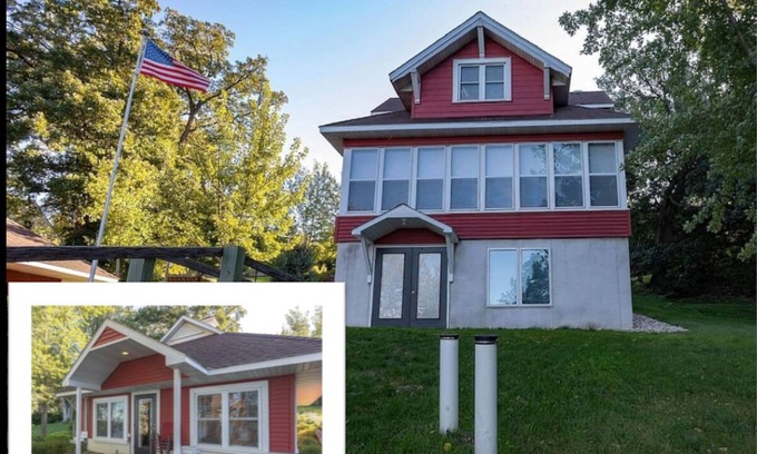 Ortonville House | Lakefront Home + Guest House Sleeps 16 Year-Round Fishing