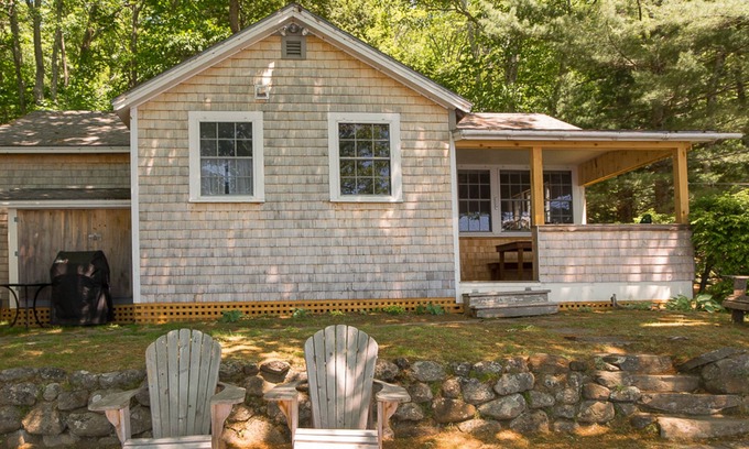 Camden Cottage | Lakefront home with dock, lake-view porch & fireplace - close to downtown Camden