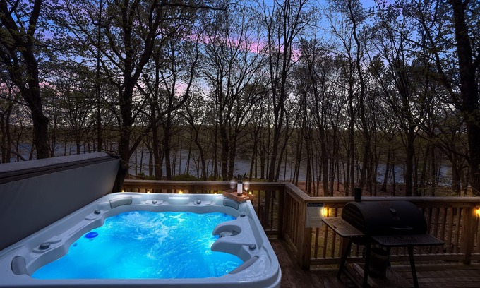 Pocono Mountain Lake House | Lakefront, Indoor Pool, Pvt Hot Tub, Pickleball Games, Fireplace