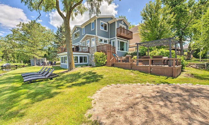 Lake Shangrila House | Lakefront Oasis w/Boat Dock, Fire Pit, Grill