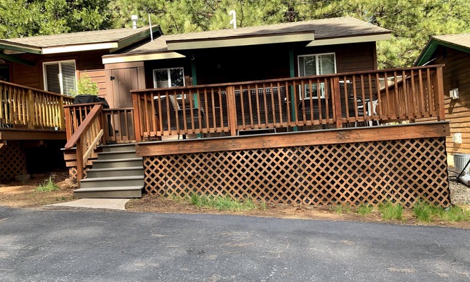 Peninsula Village Cabin | Lakeside cabin, remodeled, cozy, pet friendly with boat launch & free boat slip.