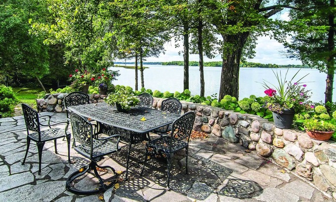 Nevis House | Lakeside estate with 350' of shoreline on Lake Belle Taine