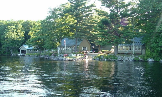 Rome House | Landmark 3 Camp Estate with Private Beach and Pier in Belgrade Lakes, Maine