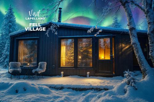 Muonio House | Lapelland Village Fell - Cozy Lapland XXL Landscape Cabin with Sauna, Fireplace & Nature View, Sodankylä, Luosto