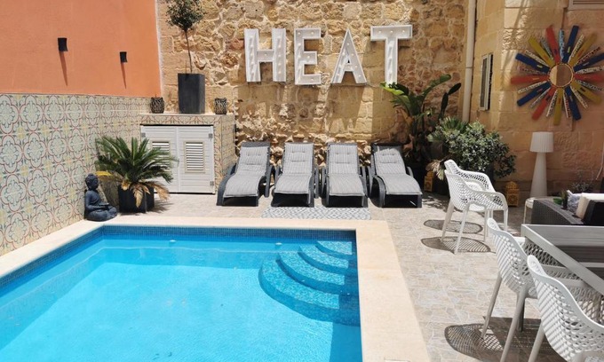 Xaghra House | Large Bedroom in Boutique Style Farmhouse B&B with Pool