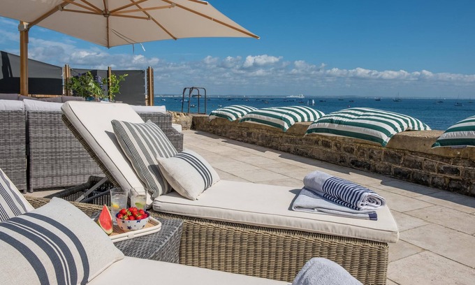 Seaview Villa | Large Luxury water front property with private direct beach access and panoramic sea scapes from eve