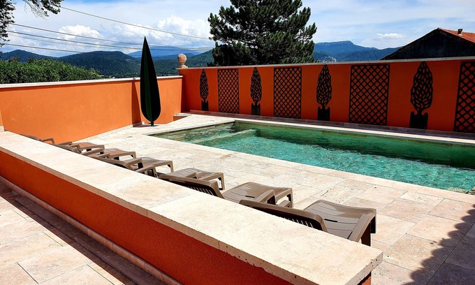 Rasteau House | Large village house, heated pool, Ventoux view