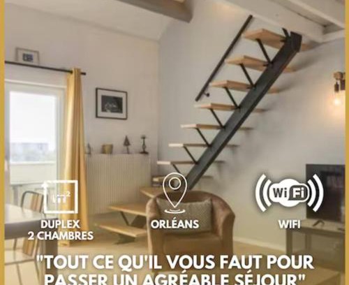 Chateaudun-Bannier Apartment | Le Duplex Ensoleillé du Parc * Parking * Balcon *