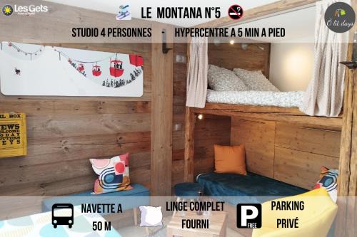 Les Gets Apartment | Le Montana - Studio rue du Centre - Cosy et Montagnard - Navette
