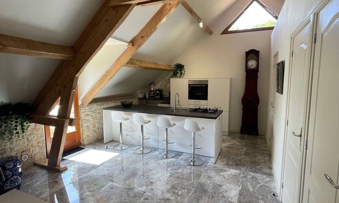 Degagnac Apartment | LE ROSSIGNOL Modern stylish apartment with air conditioning, private terrace and swimming pool