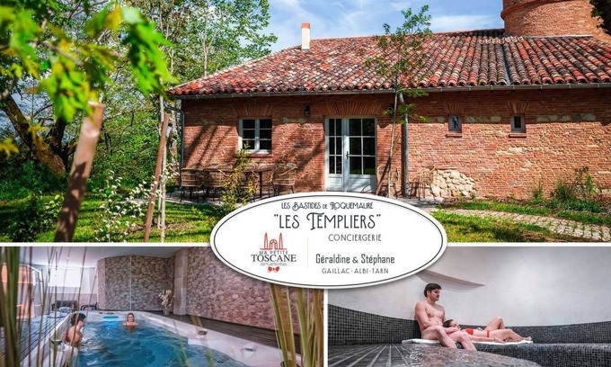 Roquemaure House | Le Templier - Swim spa - Hamman - Sauna - 14 pers