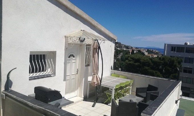 Bastia Apartment | Loc. T2 villa Bastia south, terrace, near beaches, shops and activities