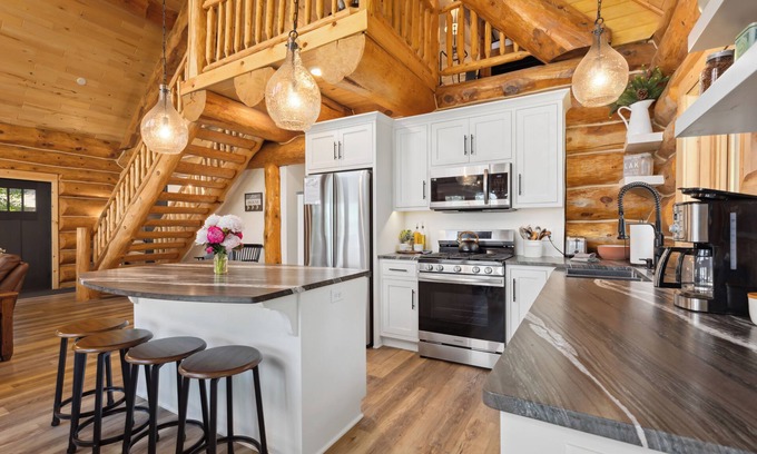 Fort Ripley Township Cabin | Log Cabin on Crow Wing Lake. Sunset views. Minutes from Brainerd.