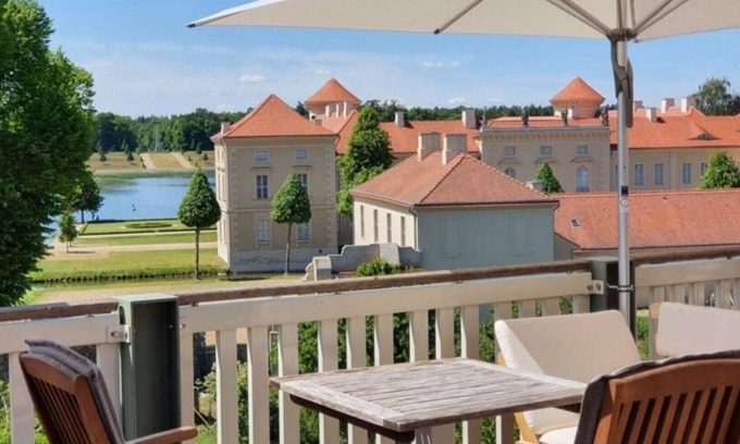 Rheinsberg Condo | LoggiaHaus am Schloss, penthouse apartment. Ronja, panoramic view over the castle