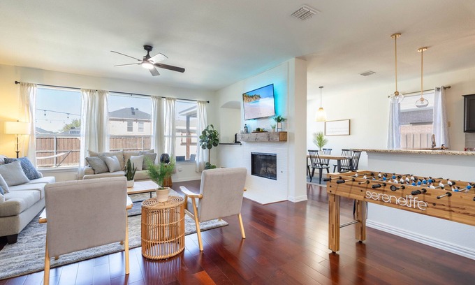 Corinth House | Lone Star Oasis! Near UNT - Heated Pool, Spa, King Bed, Incredible Location!