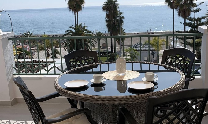 Nerja Apartment | 'Lovely Apartment At the Beach' with Sea View, Wi-Fi, A/C, Balcony & Terrace