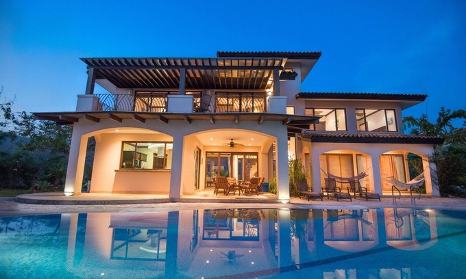 Samara Villa | Luxury 5 bedroom house, 40-foot saltwater pool, 10 minute walk to beach