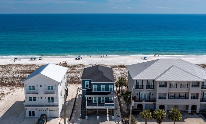 Navarre Beach House | Luxury Beachfront Home, Elevator/Arcade/Pool Table -Sleeps 10