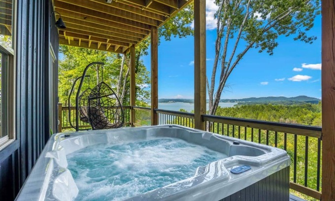 Sevierville Cabin | Luxury Cabin | Lake Views, EV Charger, Game Room!