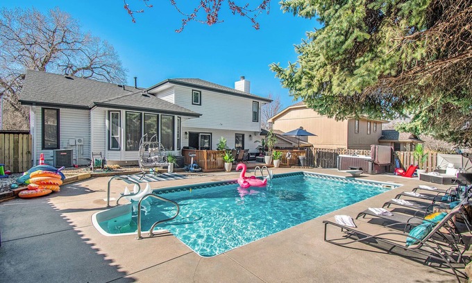 West Omaha House | Luxury vacation house, heated pool + hot tub
