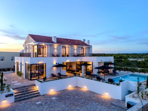 Vodice Villa | Luxury Villa Kaia - Sea View, Heated pool, Jacuzzi, Gym and Sauna